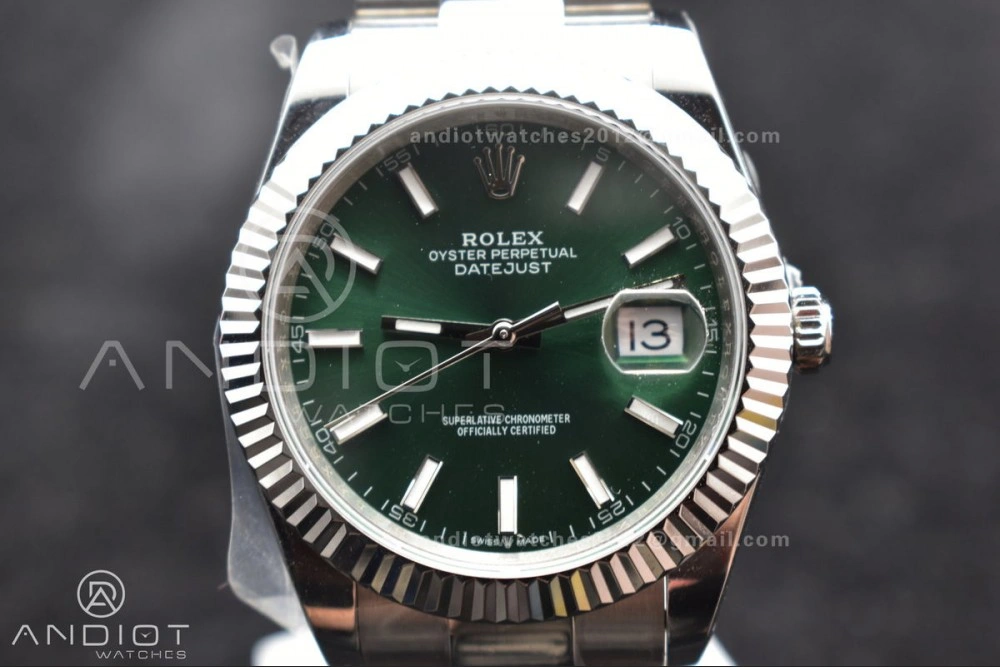 TravelReady DateJust 41 126334 DIWF 1:1 Best Edition 904L Steel Green Sundust Dial on Oyster Bracelet SA 648