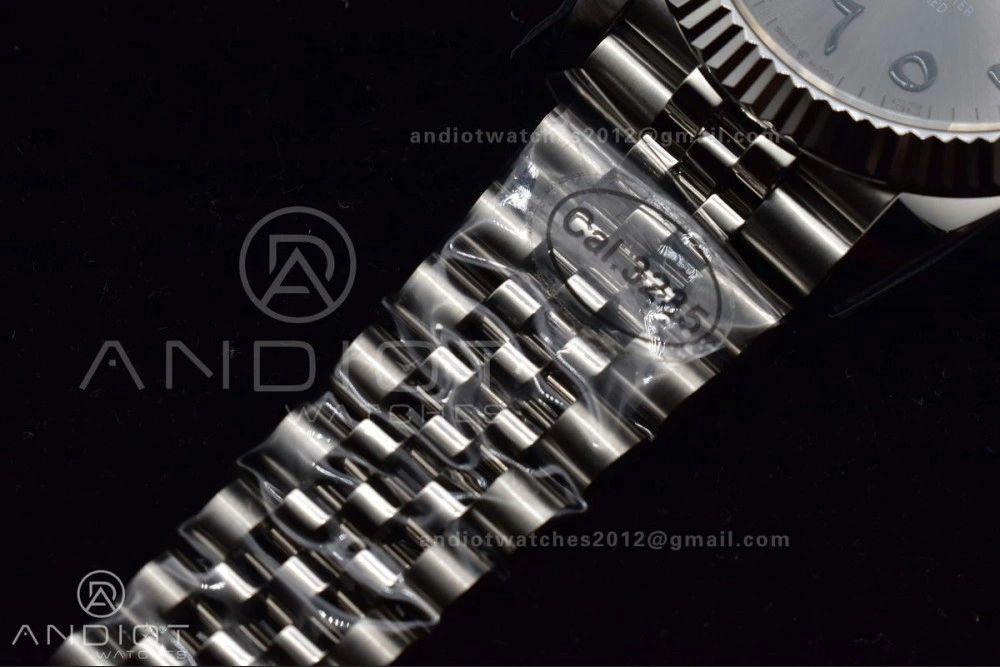 TechFriendly DateJust 41 126334 DIWF 1:1 Best Edition 904L Steel Grey Dial Arabic Marker on Jubilee Bracelet SA 632