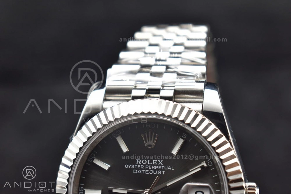 DateJust 41 126334 DIWF 1:1 Best Edition 904L Steel Grey Stick Dial on Jubilee Bracelet SA Casual 639