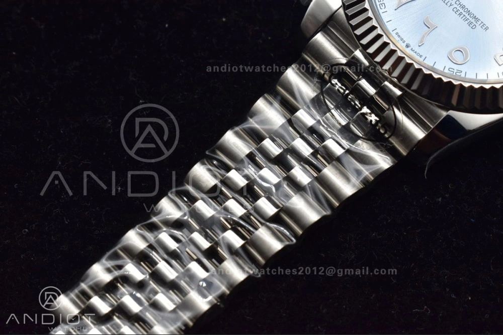 DateJust 41 126334 DIWF 1:1 Best Edition 904L Steel Ice Blue Dial Arabic Marker on Jubilee Bracelet SA Classic 640