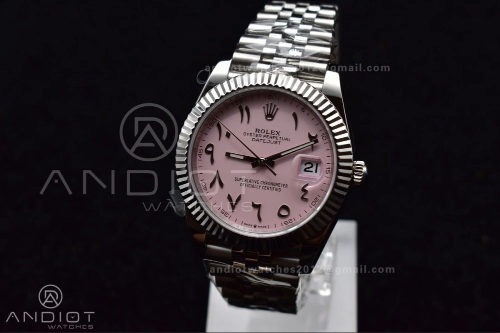 DateJust 41 126334 DIWF 1:1 Best Edition 904L Steel Pink Dial Arabic Marker on Jubilee Bracelet SA OnTrend 647