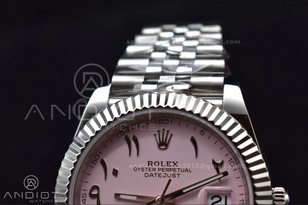 DateJust 41 126334 DIWF 1:1 Best Edition 904L Steel Pink Dial Arabic Marker on Jubilee Bracelet SA OnTrend 647