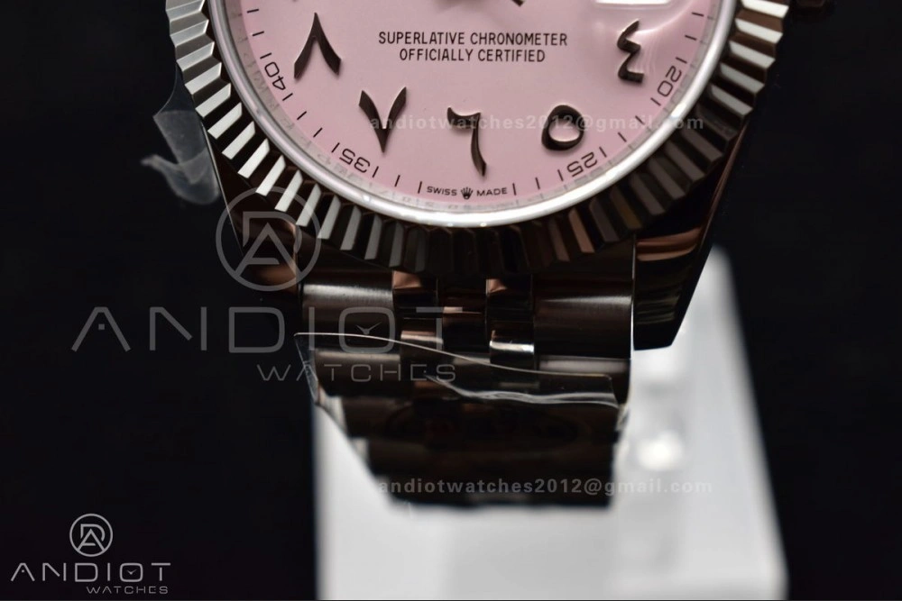 DateJust 41 126334 DIWF 1:1 Best Edition 904L Steel Pink Dial Arabic Marker on Jubilee Bracelet SA OnTrend 647