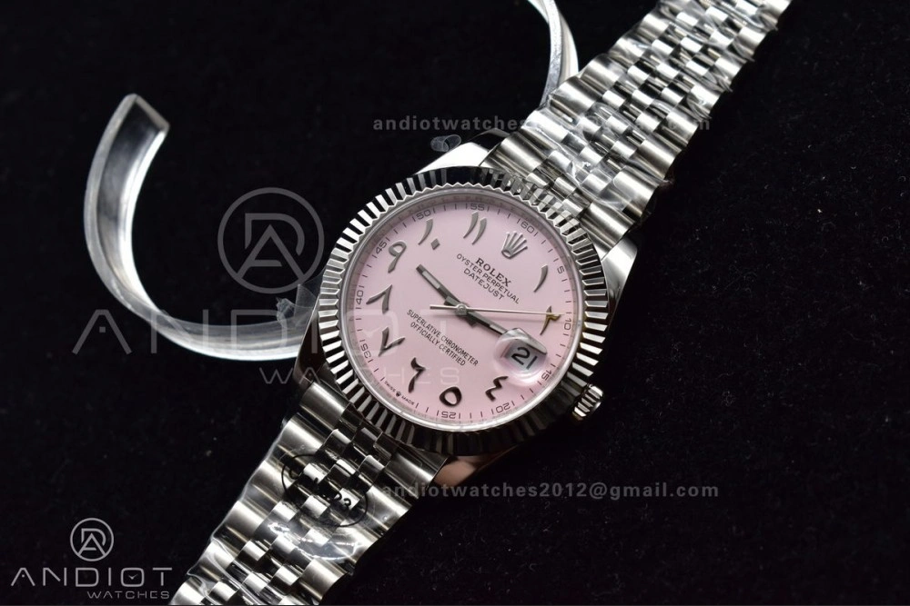 DateJust 41 126334 DIWF 1:1 Best Edition 904L Steel Pink Dial Arabic Marker on Jubilee Bracelet SA OnTrend 647