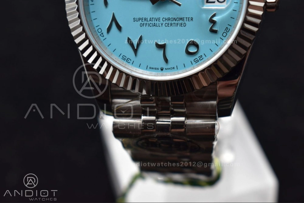 DateJust 41 126334 DIWF 1:1 Best Edition 904L Steel Tiffany Blue Dial Arabic Marker on Jubilee Bracelet SA Casual 636