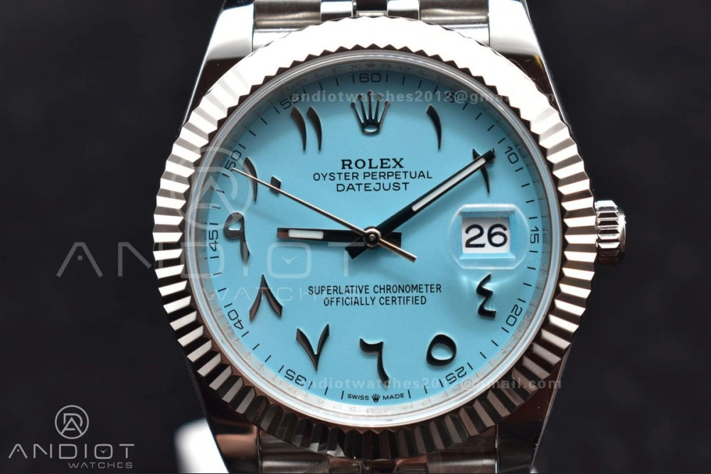 DateJust 41 126334 DIWF 1:1 Best Edition 904L Steel Tiffany Blue Dial Arabic Marker on Jubilee Bracelet SA Casual 636