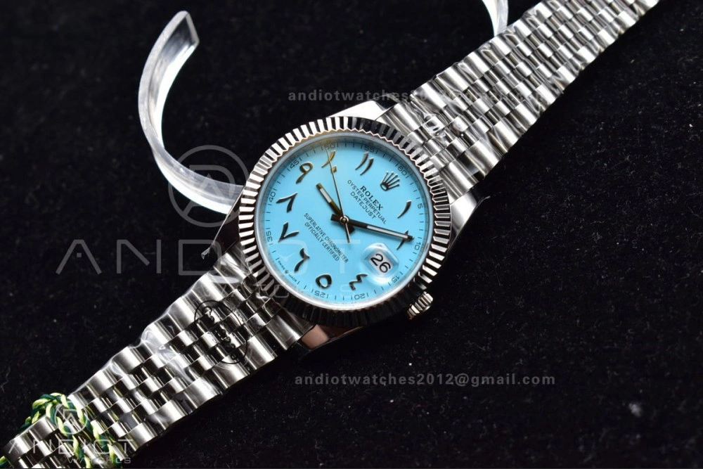 DateJust 41 126334 DIWF 1:1 Best Edition 904L Steel Tiffany Blue Dial Arabic Marker on Jubilee Bracelet SA Casual 636