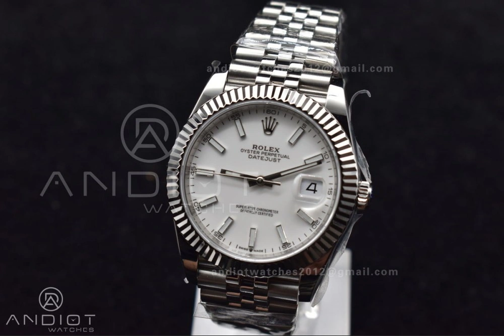 DateJust 41 126334 DIWF 1:1 Best Edition 904L Steel White Stick Dial on Jubilee Bracelet SA Chic 645