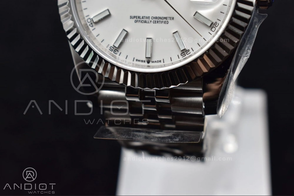 DateJust 41 126334 DIWF 1:1 Best Edition 904L Steel White Stick Dial on Jubilee Bracelet SA Chic 645