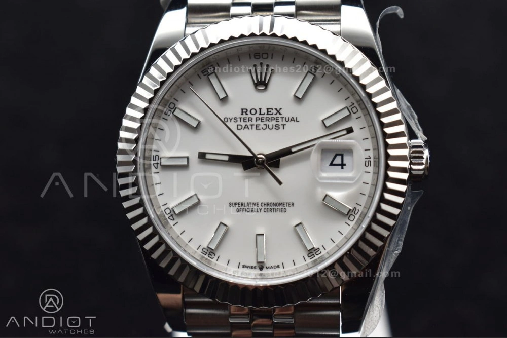 DateJust 41 126334 DIWF 1:1 Best Edition 904L Steel White Stick Dial on Jubilee Bracelet SA Chic 645