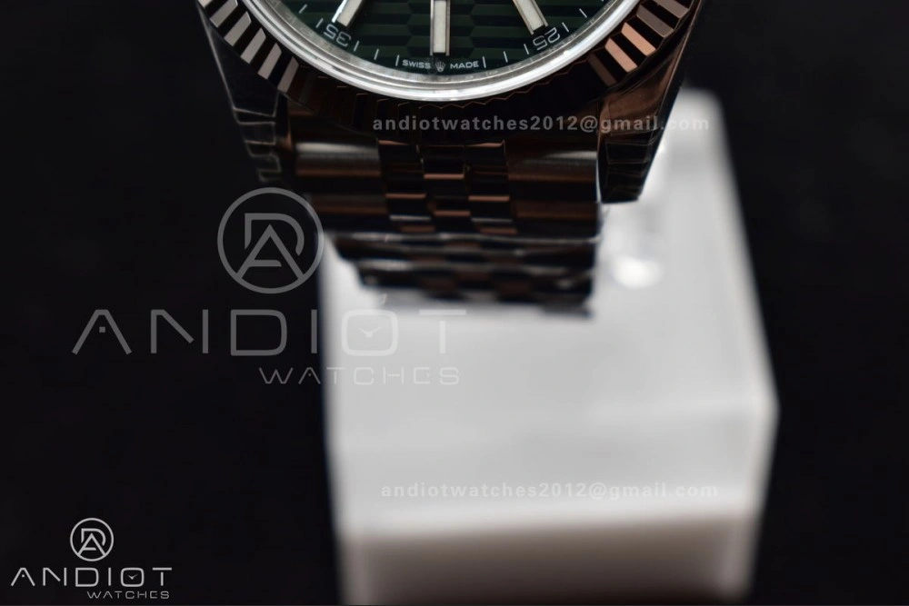 Refined DateJust 41 126334 Fluted Bezel VSF 1:1 Best Edition 904L Steel Green Textured Dial on Jubilee Bracelet VS 641