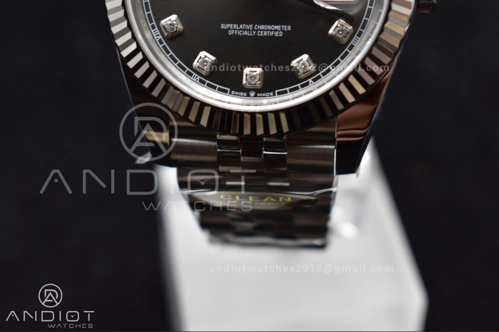 SmartChoice DateJust 41 SS 126334 Clean 1:1 Best Edition 904L Steel Grey Diamonds Dial On Jubilee Bracelet VR 421
