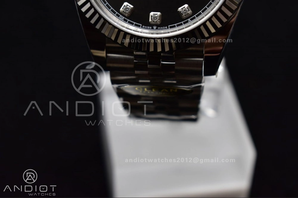 SmartChoice DateJust 41 SS 126334 Clean 1:1 Best Edition 904L Steel Grey Diamonds Dial On Jubilee Bracelet VR 421