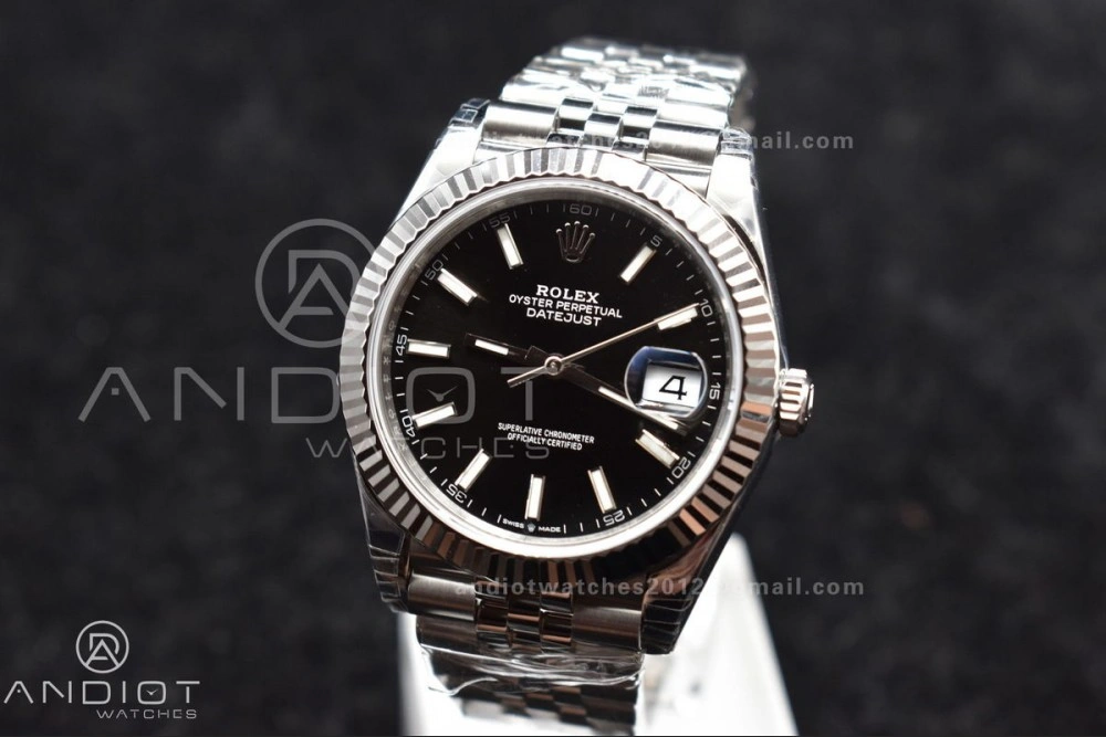 Youthful DateJust 41 SS 126334 VSF 1:1 Best Edition 904L Steel Black Stick Dial on Jubilee Bracelet VS 392