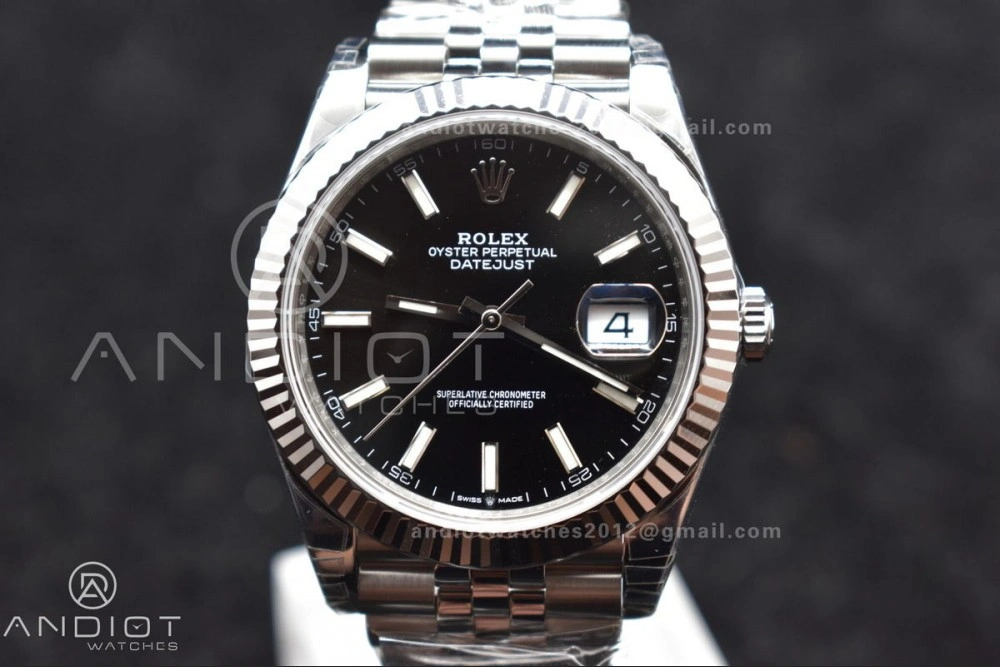 Youthful DateJust 41 SS 126334 VSF 1:1 Best Edition 904L Steel Black Stick Dial on Jubilee Bracelet VS 392