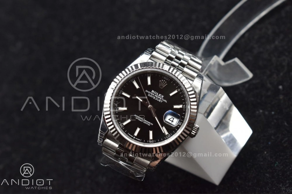 Youthful DateJust 41 SS 126334 VSF 1:1 Best Edition 904L Steel Black Stick Dial on Jubilee Bracelet VS 392