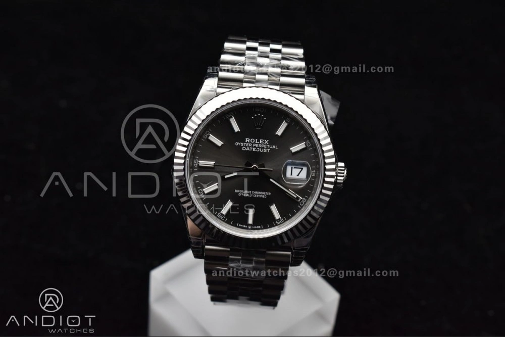 Colorful DateJust 41 SS 126334 VSF 1:1 Best Edition 904L Steel Grey Stick Dial On Jubilee Bracelet VS 644