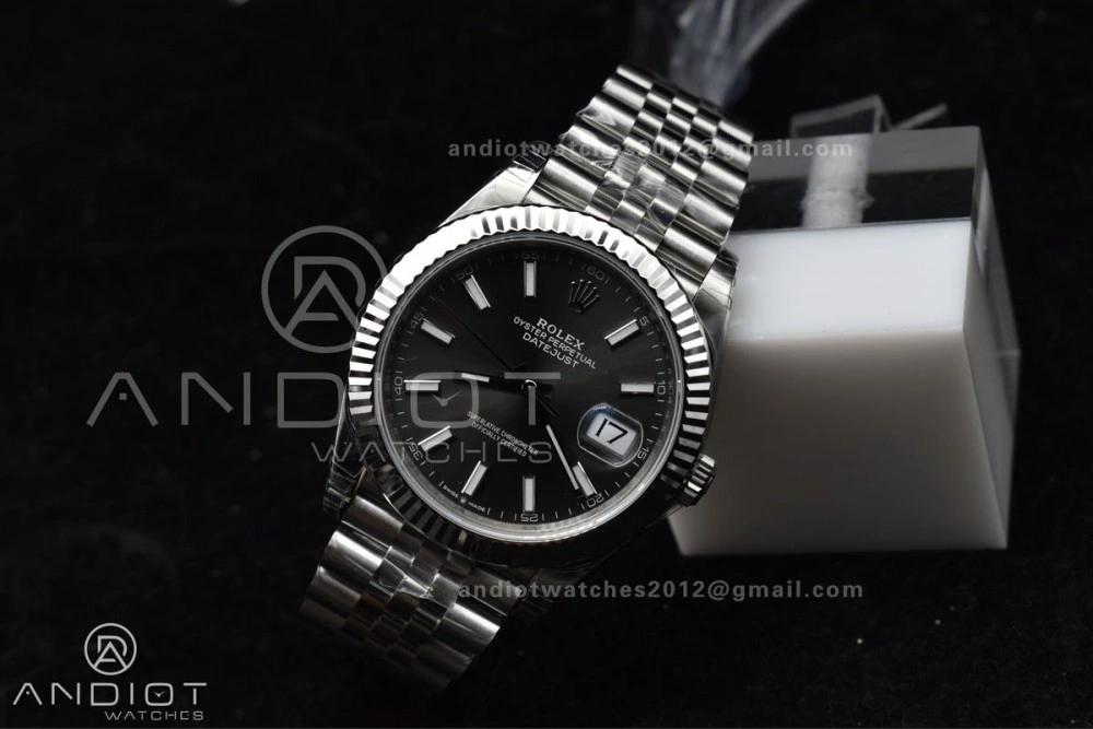 Colorful DateJust 41 SS 126334 VSF 1:1 Best Edition 904L Steel Grey Stick Dial On Jubilee Bracelet VS 644