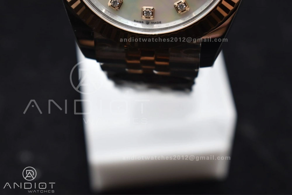 DateJust 41 SS RG 126333 Clean 1:1 Best Edition 904L Steel White MOP Diamonds Dial on Jubilee Bracelet VR EasyMatch 655