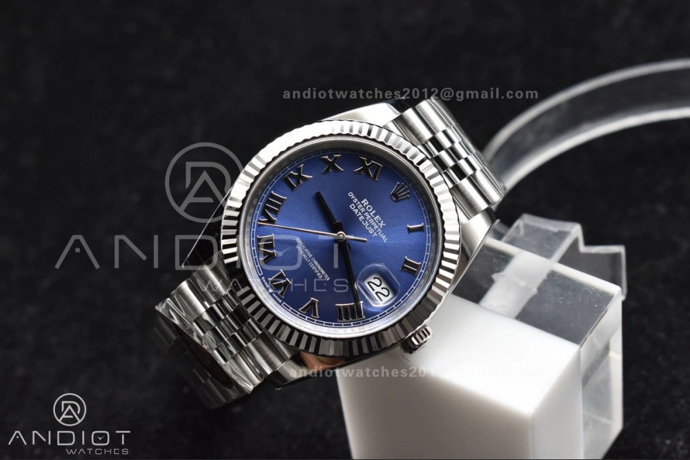 Practical Datejust 41 SS 904L Steel Clean 1:1 Best Edition Blue Roman Dial on Jubilee Bracelet VR 650