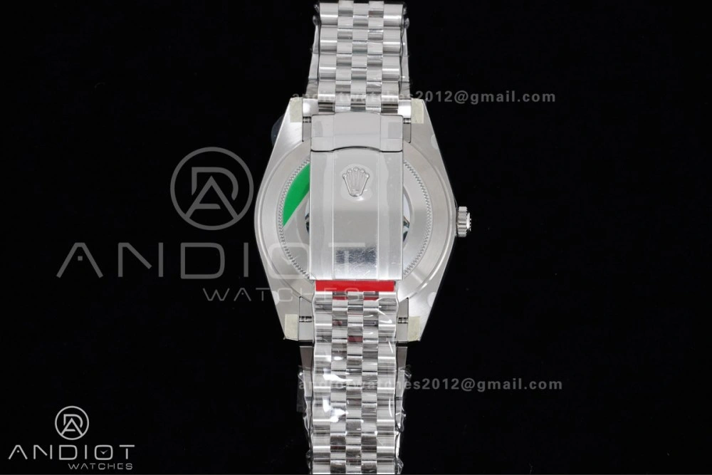 Datejust 41 SS 904L Steel Clean 1:1 Best Edition Gray Dial Green Roman on SS Bracelet SH Durable 657