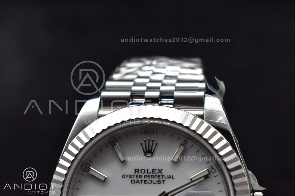Supportive Datejust 41 SS 904L Steel WF 1:1 Best Edition White Stick Dial on SS Jubilee Bracelet A 649