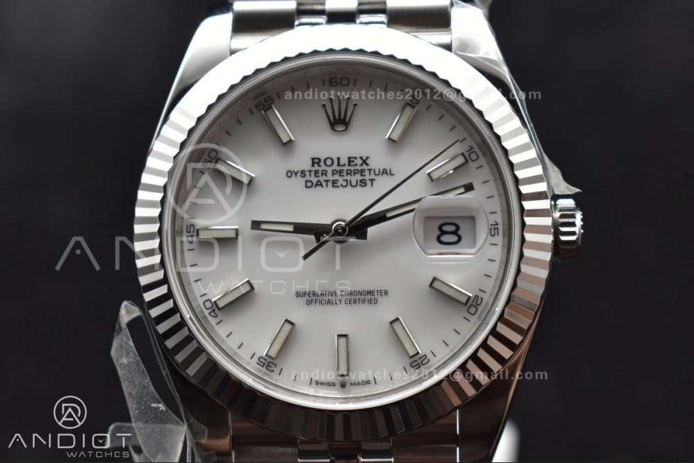 Supportive Datejust 41 SS 904L Steel WF 1:1 Best Edition White Stick Dial on SS Jubilee Bracelet A 649
