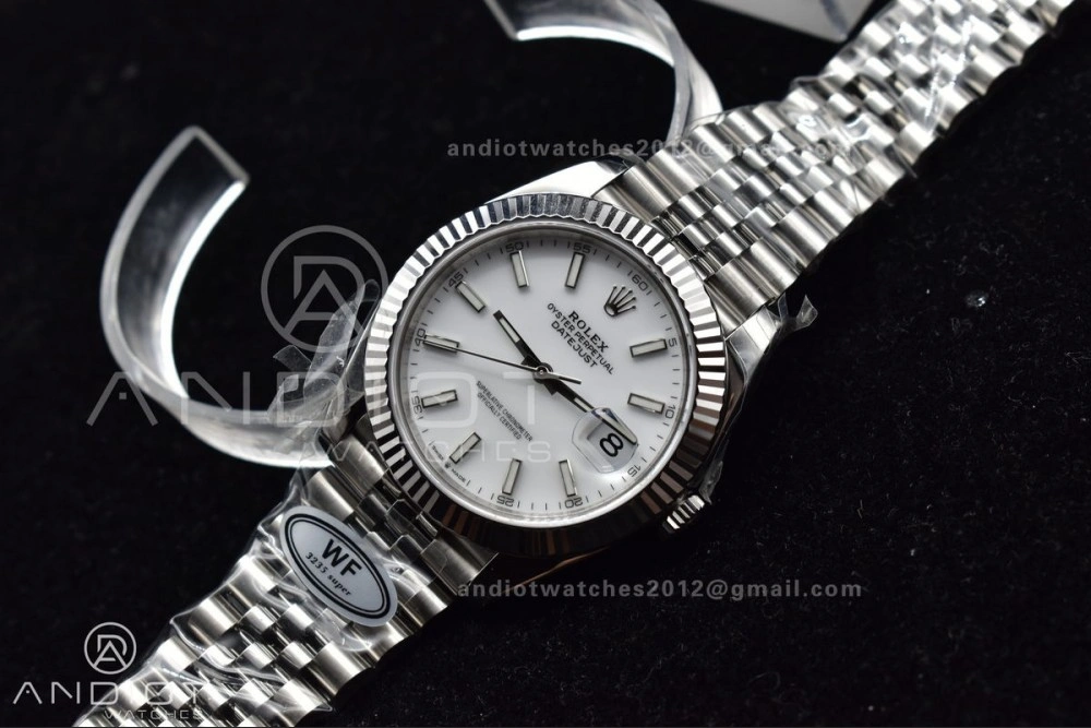 Supportive Datejust 41 SS 904L Steel WF 1:1 Best Edition White Stick Dial on SS Jubilee Bracelet A 649