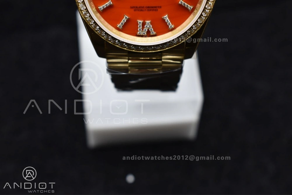 Sporty Day Date 36 YG RAF 1:1 Best Edition Red Carnelian Dial on YG Bracelet A 653