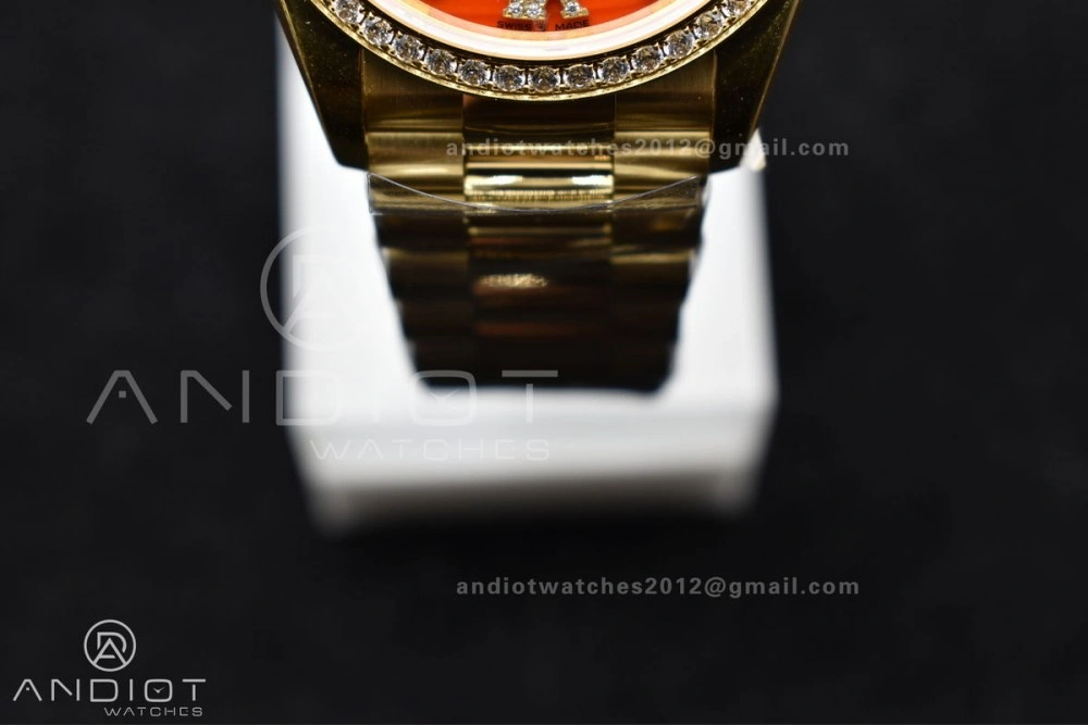 Sporty Day Date 36 YG RAF 1:1 Best Edition Red Carnelian Dial on YG Bracelet A 653