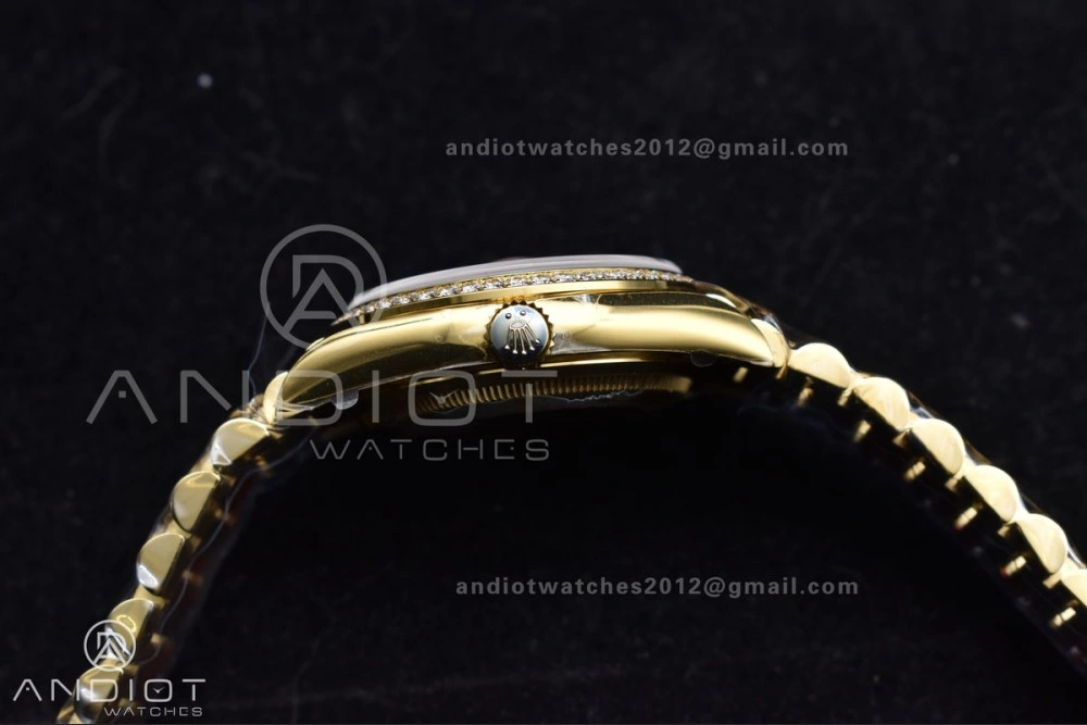 Sporty Day Date 36 YG RAF 1:1 Best Edition Red Carnelian Dial on YG Bracelet A 653