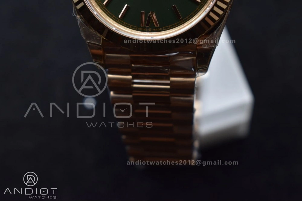 MoistureWicking Day Date 40 RG 228235 THBF 1:1 Best Edition Green Roman Dial on President Bracelet VR3255 (Gain Weight) 652