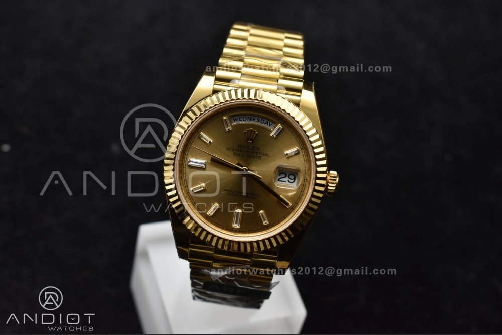 Day Date 40 YG 228238 ARF 1:1 Best Edition Gold Crystal Dial On President Bracelet VR3255 (Gain Weight) Sustainable 654
