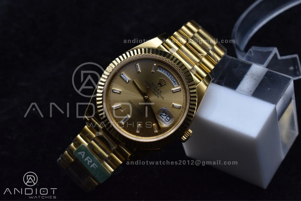 Day Date 40 YG 228238 ARF 1:1 Best Edition Gold Crystal Dial On President Bracelet VR3255 (Gain Weight) Sustainable 654