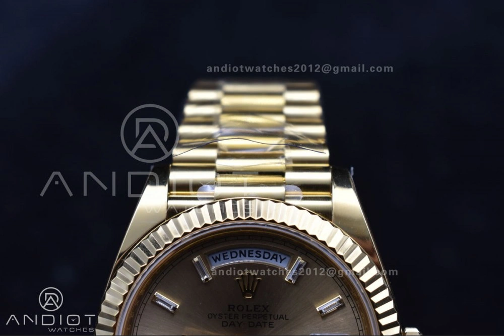 Day Date 40 YG 228238 ARF 1:1 Best Edition Gold Crystal Dial On President Bracelet VR3255 (Gain Weight) Sustainable 654
