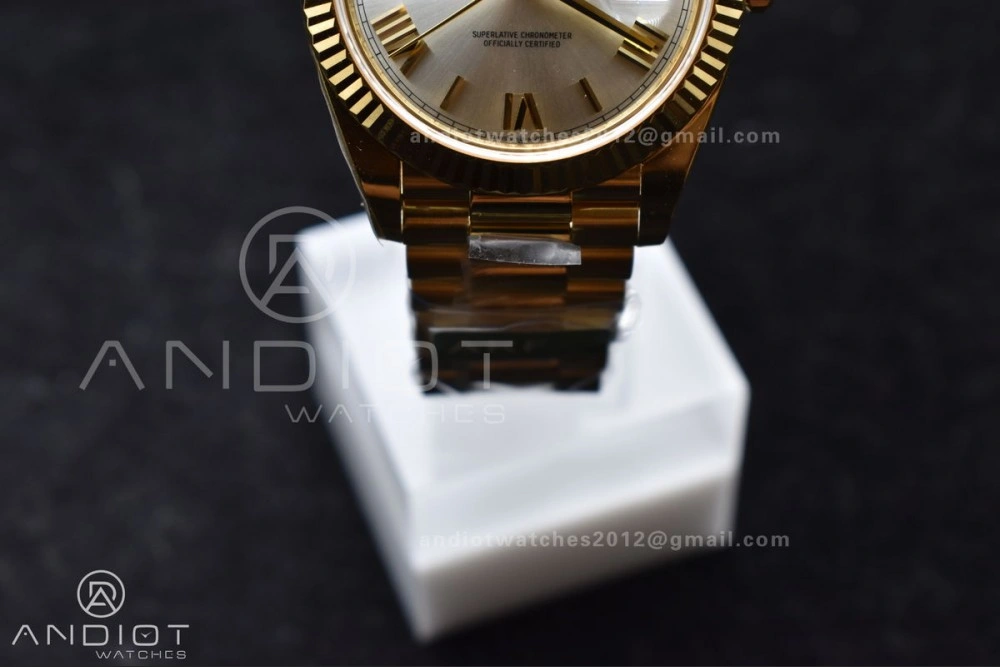 Day Date 40 YG 228238 ARF 1:1 Best Edition Silver Roman Dial On President Bracelet VR3255 (Gain Weight) ZeroBulk 664
