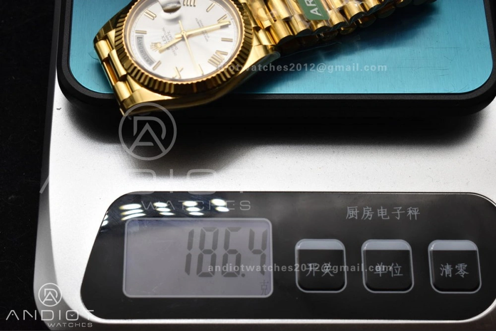 Day Date 40 YG 228238 ARF 1:1 Best Edition Silver Roman Dial On President Bracelet VR3255 (Gain Weight) ZeroBulk 664