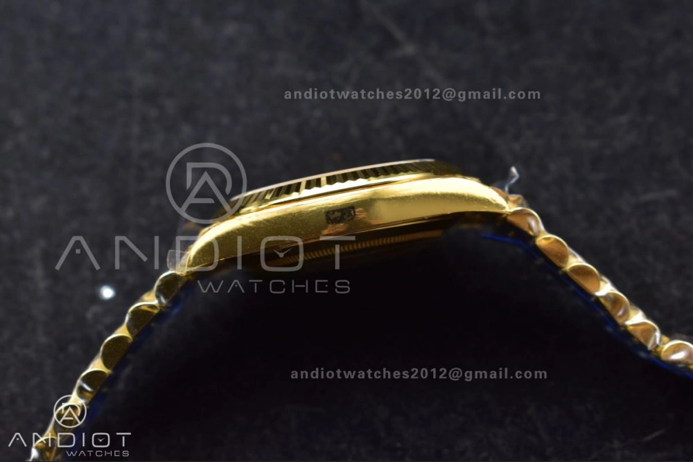 Day Date 40 YG 228238 THBF 1:1 Best Edition Black Crystal Dial on President Bracelet VR3255 (Gain Weight) RelaxedFit 660