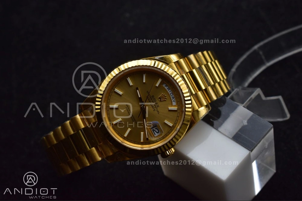 Day Date 40 YG 228238 THBF 1:1 Best Edition Gold Dial on President Bracelet VR3255 (Gain Weight) QuickDry 661