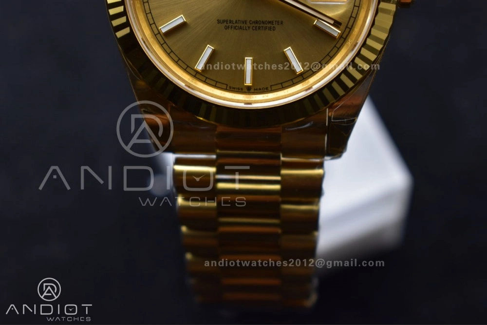 Day Date 40 YG 228238 THBF 1:1 Best Edition Gold Dial on President Bracelet VR3255 (Gain Weight) QuickDry 661