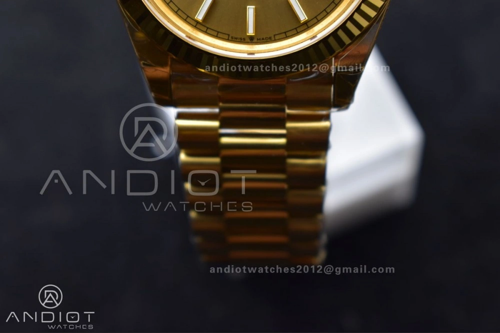 Day Date 40 YG 228238 THBF 1:1 Best Edition Gold Dial on President Bracelet VR3255 (Gain Weight) QuickDry 661