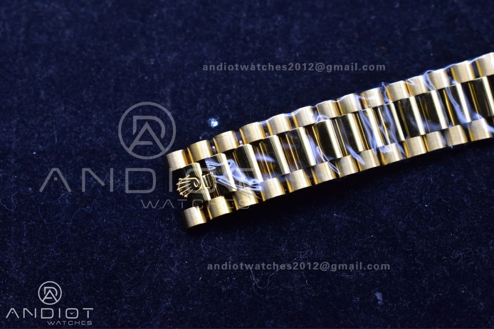 HighQuality Day Date 40 YG 228238 THBF 1:1 Best Edition Green Roman Dial on President Bracelet VR3255 (Gain Weight) 669