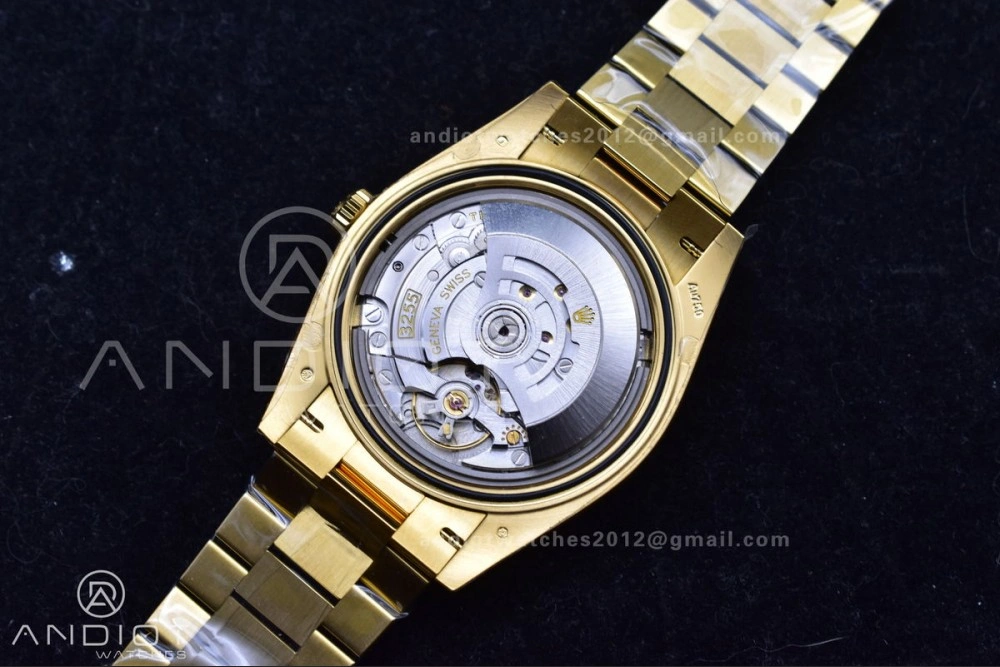 HighQuality Day Date 40 YG 228238 THBF 1:1 Best Edition Green Roman Dial on President Bracelet VR3255 (Gain Weight) 669