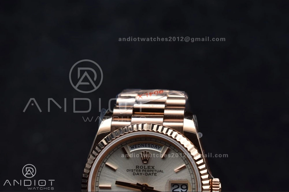 DayDate 36 RG QF Best Edition 904L Steel Silver Dial on President Bracelet vr3255 V5 (Gain Weight) FastDry 670