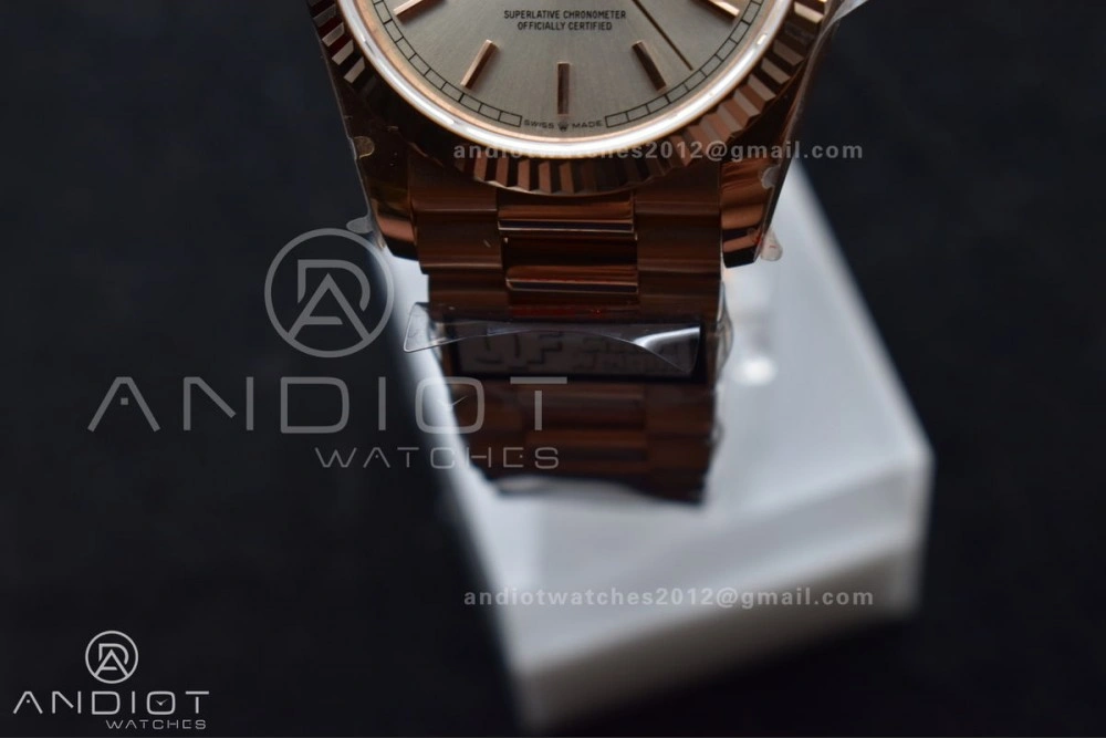 DayDate 36 RG QF Best Edition 904L Steel Silver Dial on President Bracelet vr3255 V5 (Gain Weight) FastDry 670