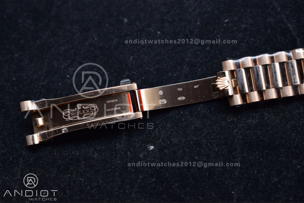 DayDate 36 RG QF Best Edition 904L Steel Silver Dial with Square Diamond on President Bracelet vr3255 V5 (Gain Weight) EasyMatch 675