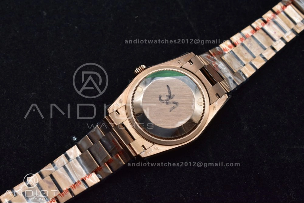 DayDate 36 RG QF Best Edition 904L Steel Silver Dial with Square Diamond on President Bracelet vr3255 V5 (Gain Weight) EasyMatch 675