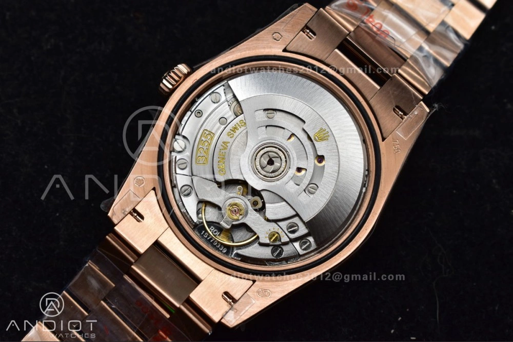 DayDate 36 RG QF Best Edition 904L Steel Silver Dial with Square Diamond on President Bracelet vr3255 V5 (Gain Weight) EasyMatch 675