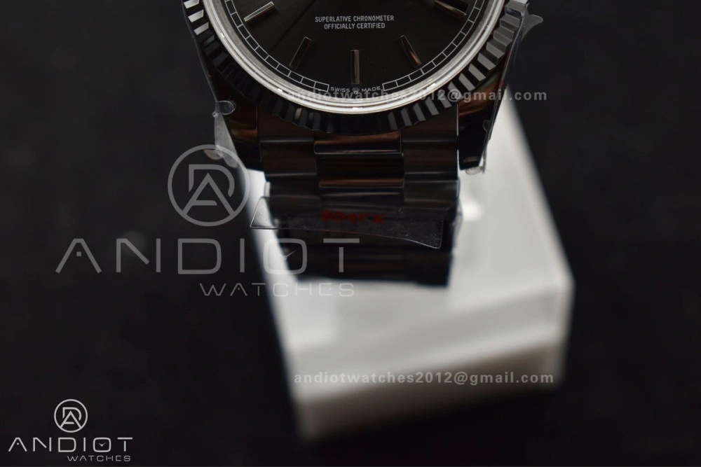 DayDate 36 SS QF Best Edition 904L Steel Grey Dial on President Bracelet vr3255 V5 (Gain Weight) DailyWear 683