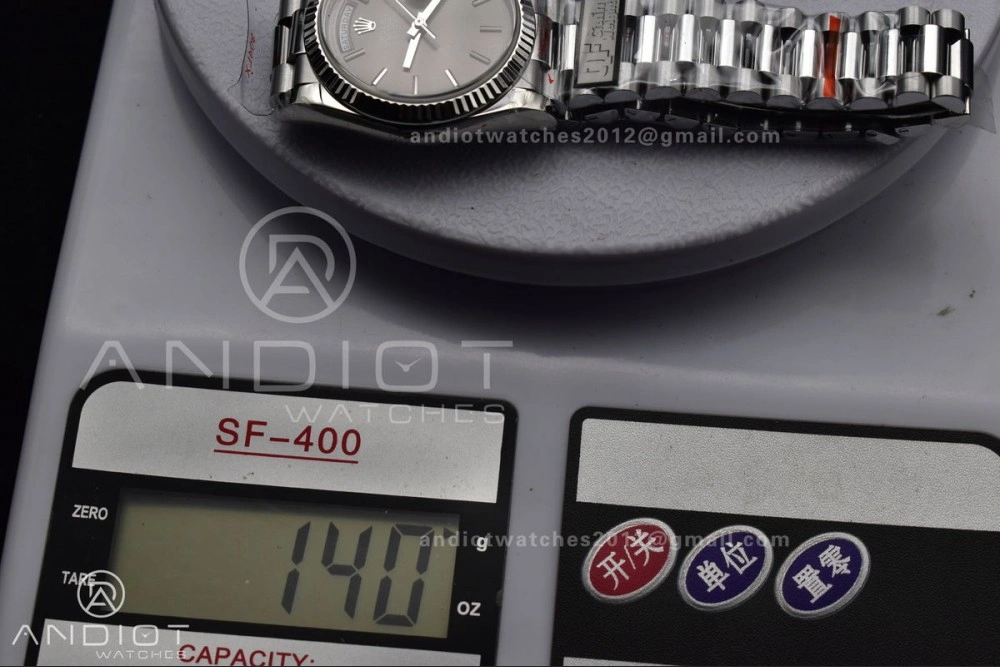 DayDate 36 SS QF Best Edition 904L Steel Grey Dial on President Bracelet vr3255 V5 (Gain Weight) DailyWear 683